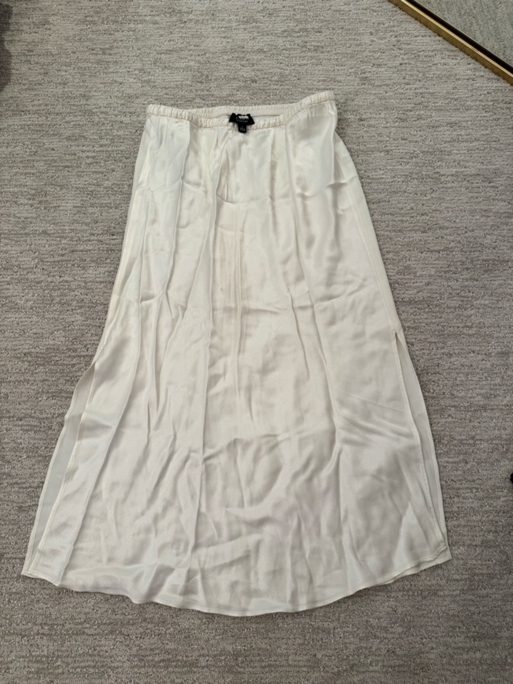 J. Crew Cream Satin Elastic-Waist Skirt